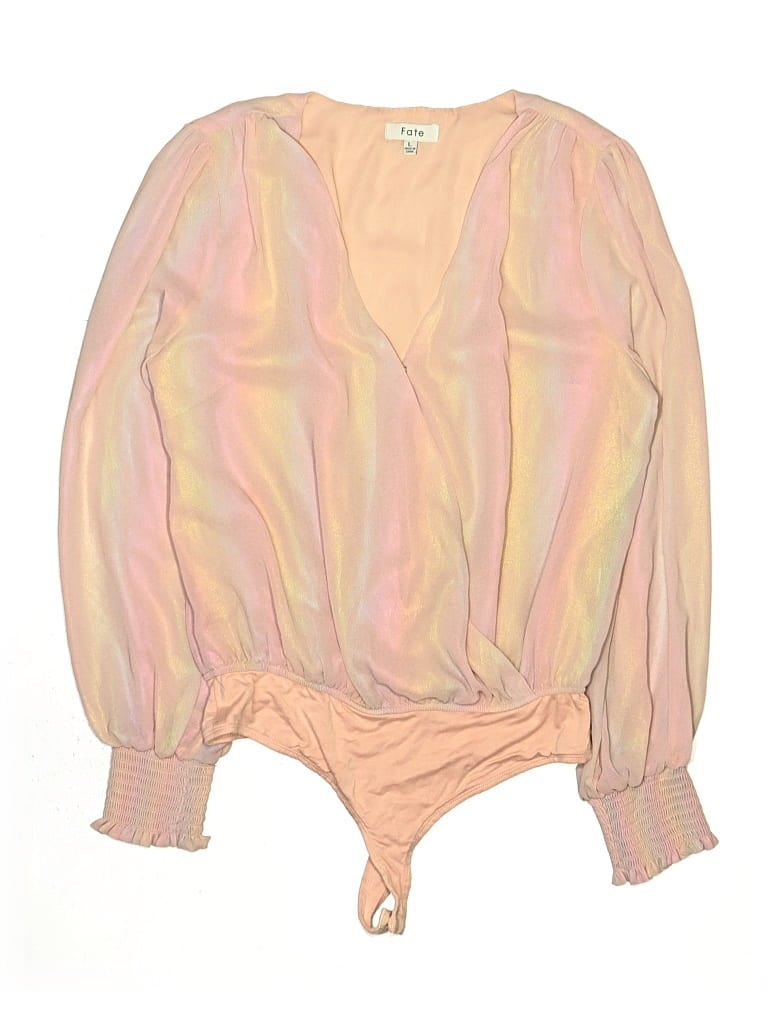 Pre-owned Fate Long Sleeve Blouse In Pink