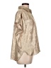 Le Soir 100% Polyester Metallic Gold Short Sleeve Blouse Size L - photo 4