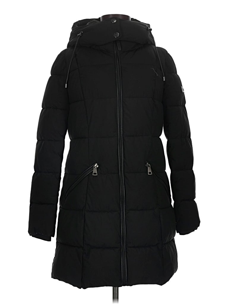 Pre-owned Dkny Coat In Black