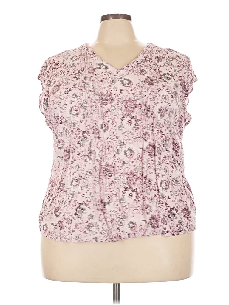 Pre-owned Coldwater Creek Sleeveless Blouse In Pink
