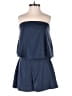Sage 100% Polyester Solid Blue Romper Size S - photo 1