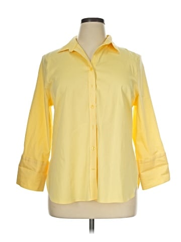 Chico's 3/4 Sleeve Button-Down Shirt (view 1)