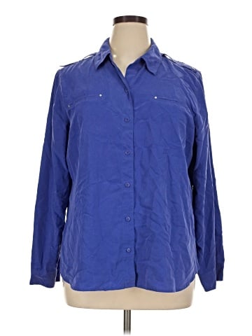 Chico's 3/4 Sleeve Button-Down Shirt (view 1)