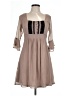Atmosphere 100% Polyester Tan Casual Dress Size 10 - photo 1