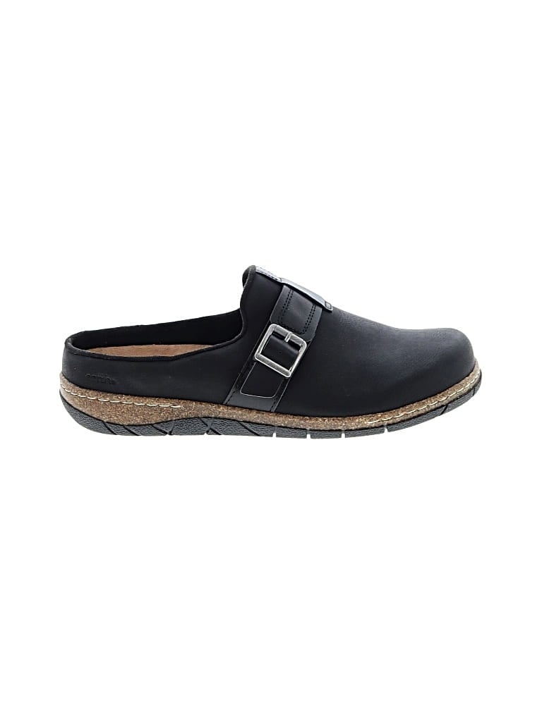 Pre-owned Earth Mule/clog In Black