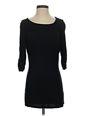 Black Saks Fifth Avenue 3/4 Sleeve T-Shirt (view 1)