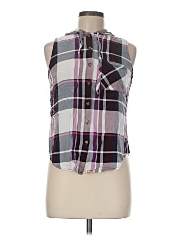 Polly & Esther Sleeveless Button-Down Shirt (view 1)