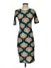 Lularoe Print Teal Cocktail Dress Size XXS - photo 1