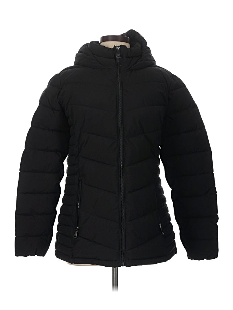 Pre-owned Dkny Snow Jacket In Black