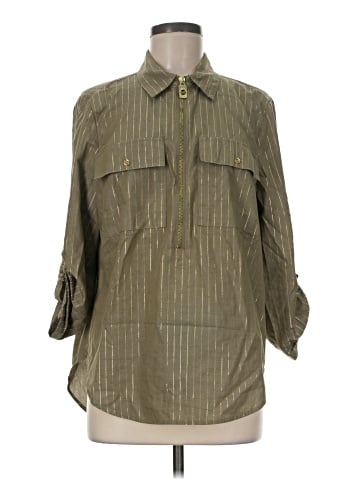 MICHAEL Michael Kors 3/4 Sleeve Button-Down Shirt (view 1)