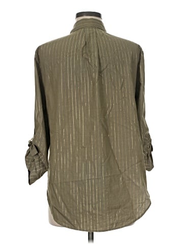 MICHAEL Michael Kors 3/4 Sleeve Button-Down Shirt (view 2)