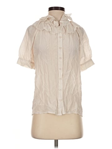 French Connection Short Sleeve Silk Top (view 1)