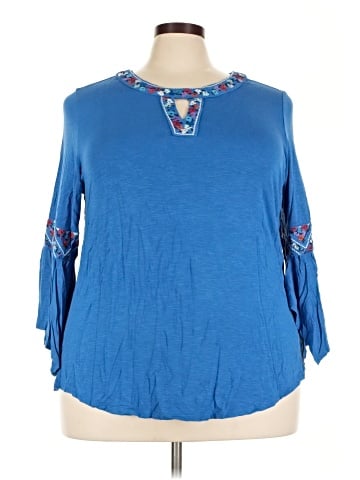 Democracy 3/4 Sleeve Blouse (view 1)