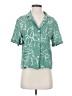 Shein Tropical Green Short Sleeve Blouse Size 4 - photo 1