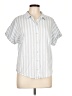 Universal Thread Stripes Blue Short Sleeve Blouse Size L - photo 1