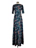 Lularoe Paisley Blue Casual Dress Size L - photo 2