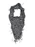 Unbranded Checkered-gingham Black Scarf One size - photo 1