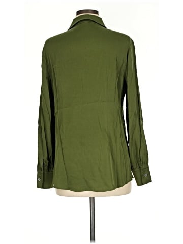 PaperWhite Long Sleeve Silk Top (view 2)