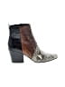 Dolce Vita Snake Print Gray Brown Ankle Boots Size 7 1/2 - photo 1