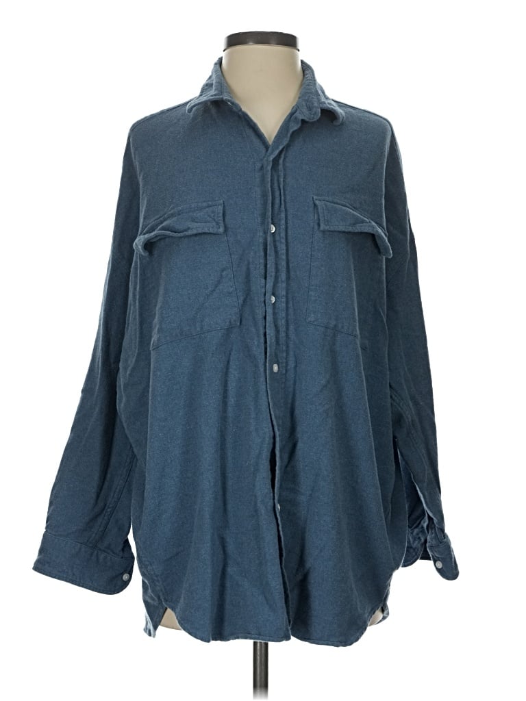 Pre-owned Frank & Eileen Long Sleeve Button Down Shirt In Blue