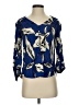 Veronica Beard Blue 3/4 Sleeve Silk Top Size 2 - photo 1