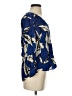 Veronica Beard Blue 3/4 Sleeve Silk Top Size 2 - photo 4