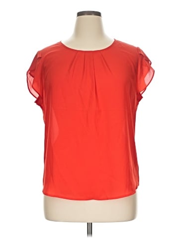 New York & Company Short Sleeve Blouse (view 1)