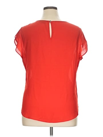 New York & Company Short Sleeve Blouse (view 2)