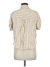Universal Thread Stripes Ivory Short Sleeve Blouse Size M - photo 2