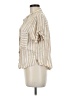 Universal Thread Stripes Ivory Short Sleeve Blouse Size M - photo 5