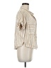 Universal Thread Stripes Ivory Short Sleeve Blouse Size M - photo 4
