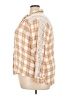 Roaman's 100% Rayon Plaid Tan 3/4 Sleeve Button-Down Shirt Size 24 - photo 5