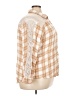 Roaman's 100% Rayon Plaid Tan 3/4 Sleeve Button-Down Shirt Size 24 - photo 4