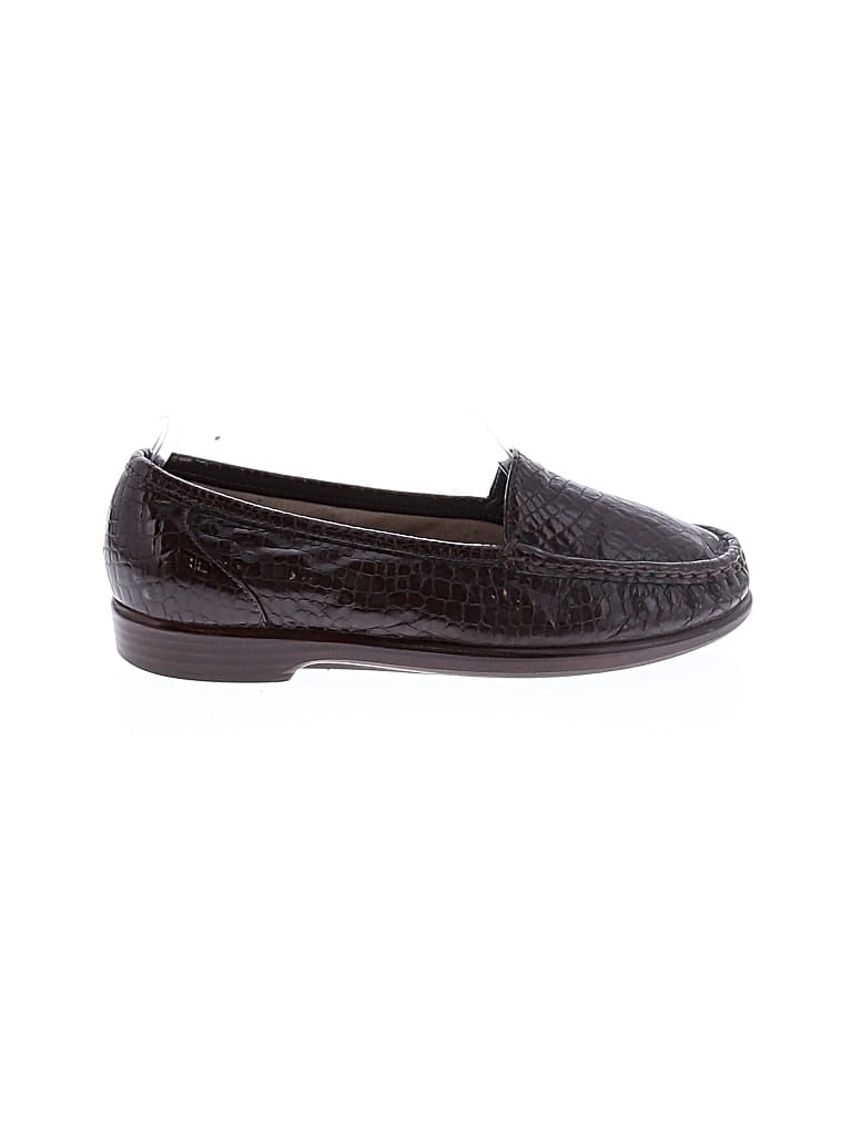 Pre-owned Sas Flats In Black