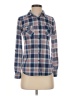 rue21 100% Polyester Plaid Blue Long Sleeve Blouse Size S - photo 1