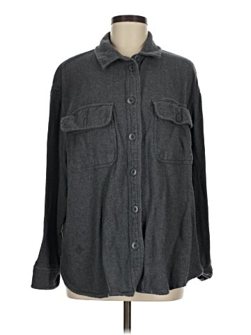 American Eagle Outfitters Long Sleeve Button-Down Shirt (view 1)