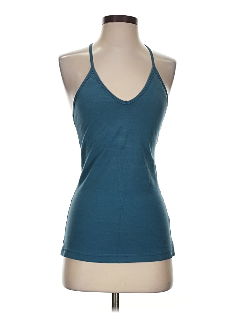 Pre-owned Hard Tail Tank Top Teal Halter Neckline Tops