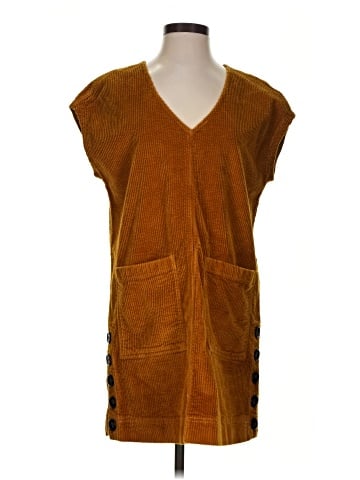 Madewell Corduroy Side-Button Shift Dress (view 1)