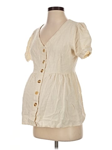 Pink Blush Short Sleeve Blouse (view 1)