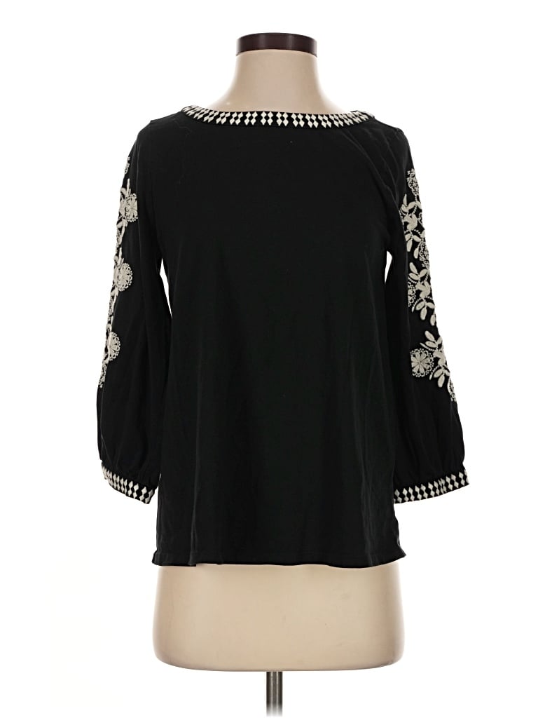 Pre-owned Purejill 3/4 Sleeve Blouse In Black