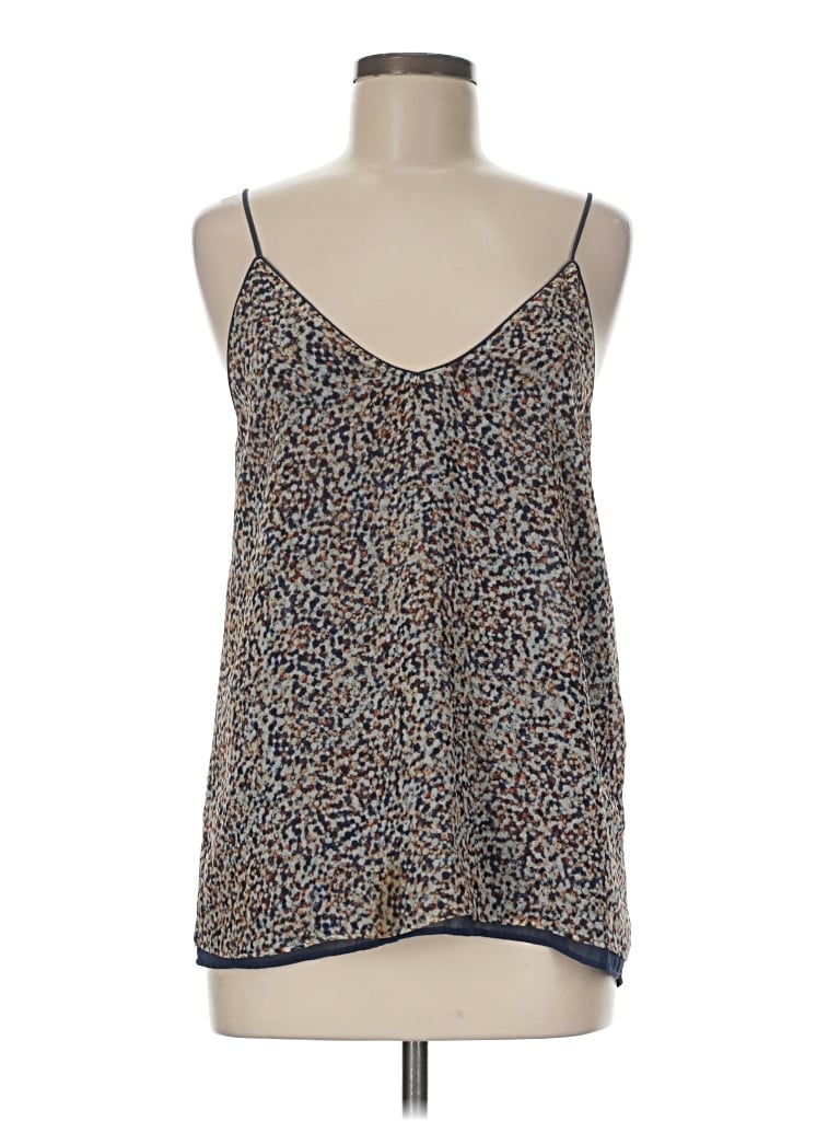 Pre-owned Zara Basic Tank Top Blue Halter Neckline Tops