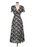 Missguided 100% Polyester Floral Blue Casual Dress Size 8 - photo 1