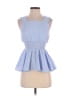 Habitual 100% Polyester Blue Sleeveless Blouse Size 16 - photo 1