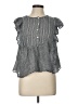 Max Studio 100% Cotton Gray Short Sleeve Blouse Size L - photo 1