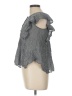 Max Studio 100% Cotton Gray Short Sleeve Blouse Size L - photo 5