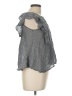 Max Studio 100% Cotton Gray Short Sleeve Blouse Size L - photo 4