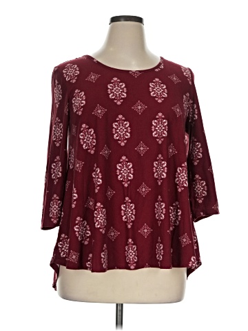 Pink Rose 3/4 Sleeve Top (view 1)