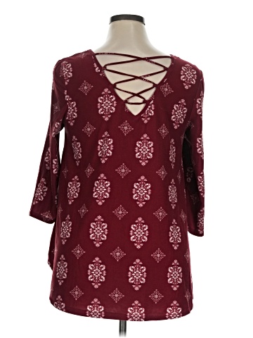 Pink Rose 3/4 Sleeve Top (view 2)