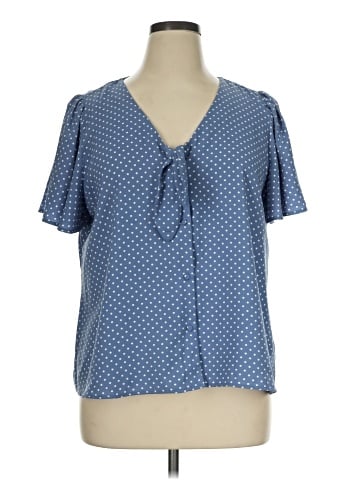 LC Lauren Conrad Short Sleeve Blouse (view 1)