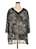 Cato 100% Polyester Gray 3/4 Sleeve Blouse Size 18 - photo 1